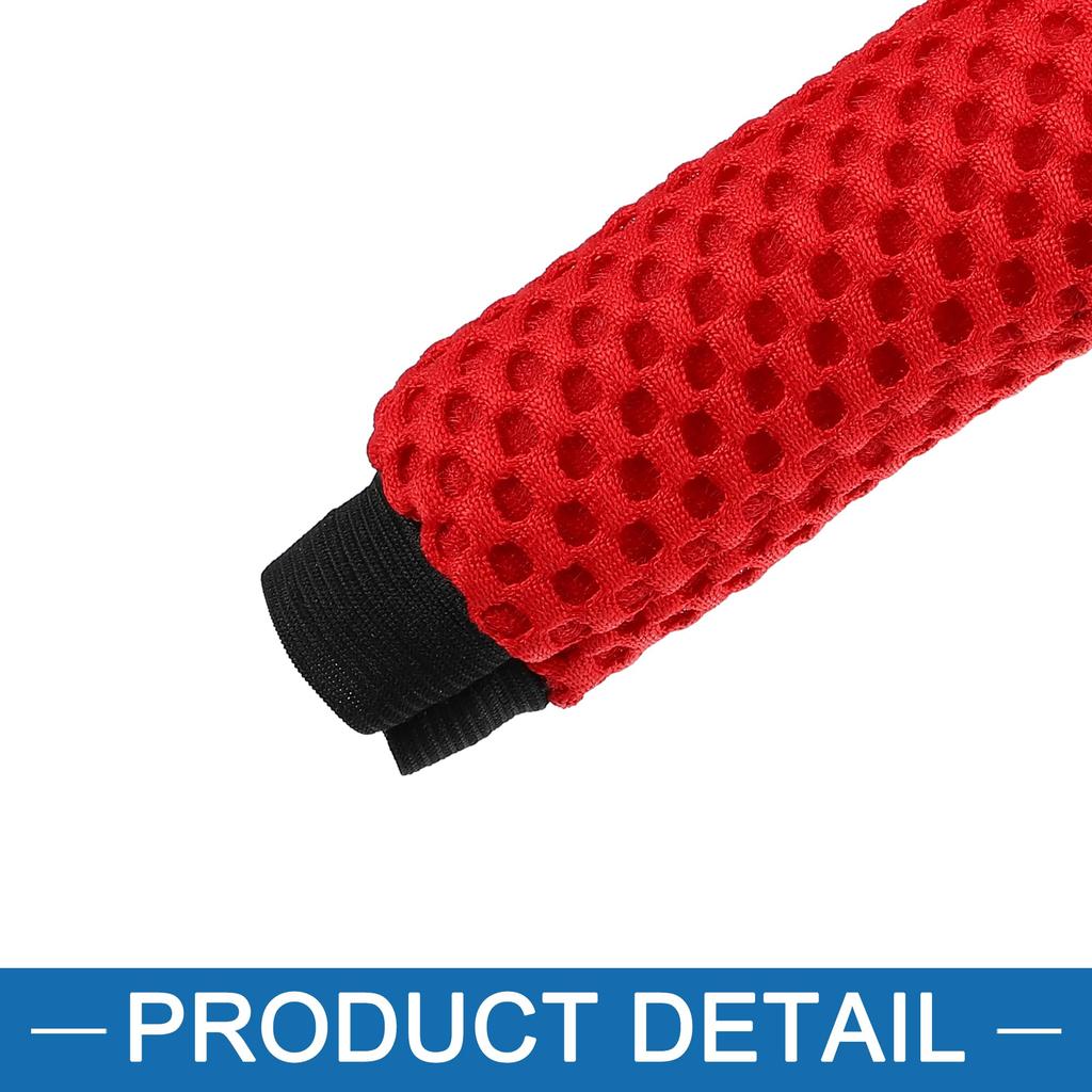 A ABSOPRO Car Handbrake Cover Gear Shift Knob Cover Car Shifter Protector Interior Decoration Accessories Red (Set of 2)