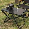 Tragbarer Klapp-Campingtisch, Leichter Eisen-Picknicktisch, Kompaktes Design für Outdoor-Camping, Strand, Grillen, Tailgating, Wandern ( Faltbar)