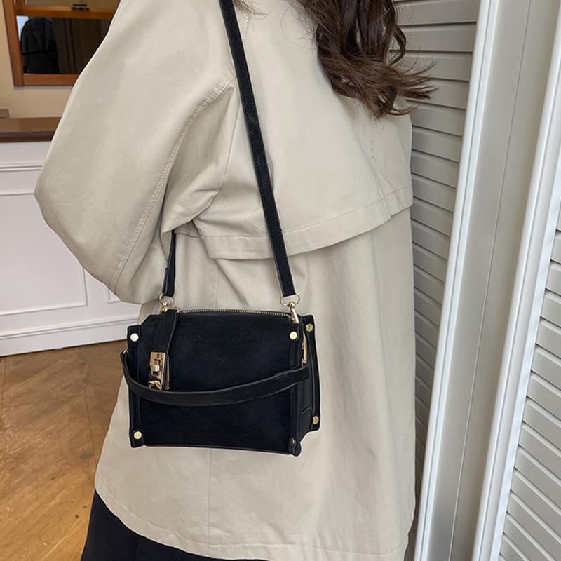 Retro Faux Leather Tote Pillow Bag Stylish Versatile Square Shoulder/crossbody Bag High-quality Mini Boston Bag Elegant Women's Handbag