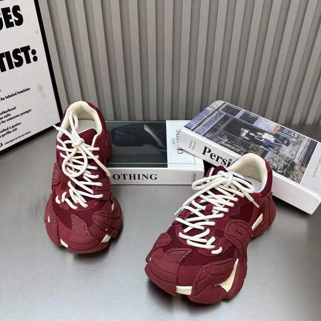 Europejska Ośmiornica Casualowe Damskie Oddychające Sneakersy: Modne, Wszechstronne, Dodające Wzrostu Modne Buty Taty