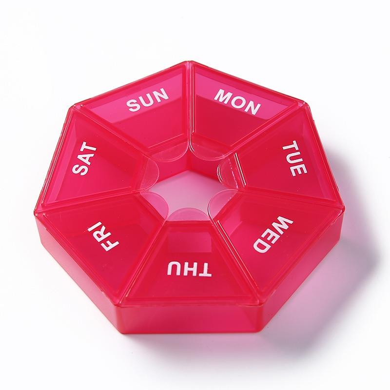 Premuim Mini 7 Grids Travel Weekly Portable Pill Case Box Organizer Tablet Holder Small Storage Container for Medicine Fish Oils