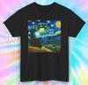 Van Gogh Noc Gwiaździsta UFO Koszulka Męska Damska Top | Kosmiczna Sztuka Obcego Koszulka | Unikalny Graficzny Wzór | S-5XL