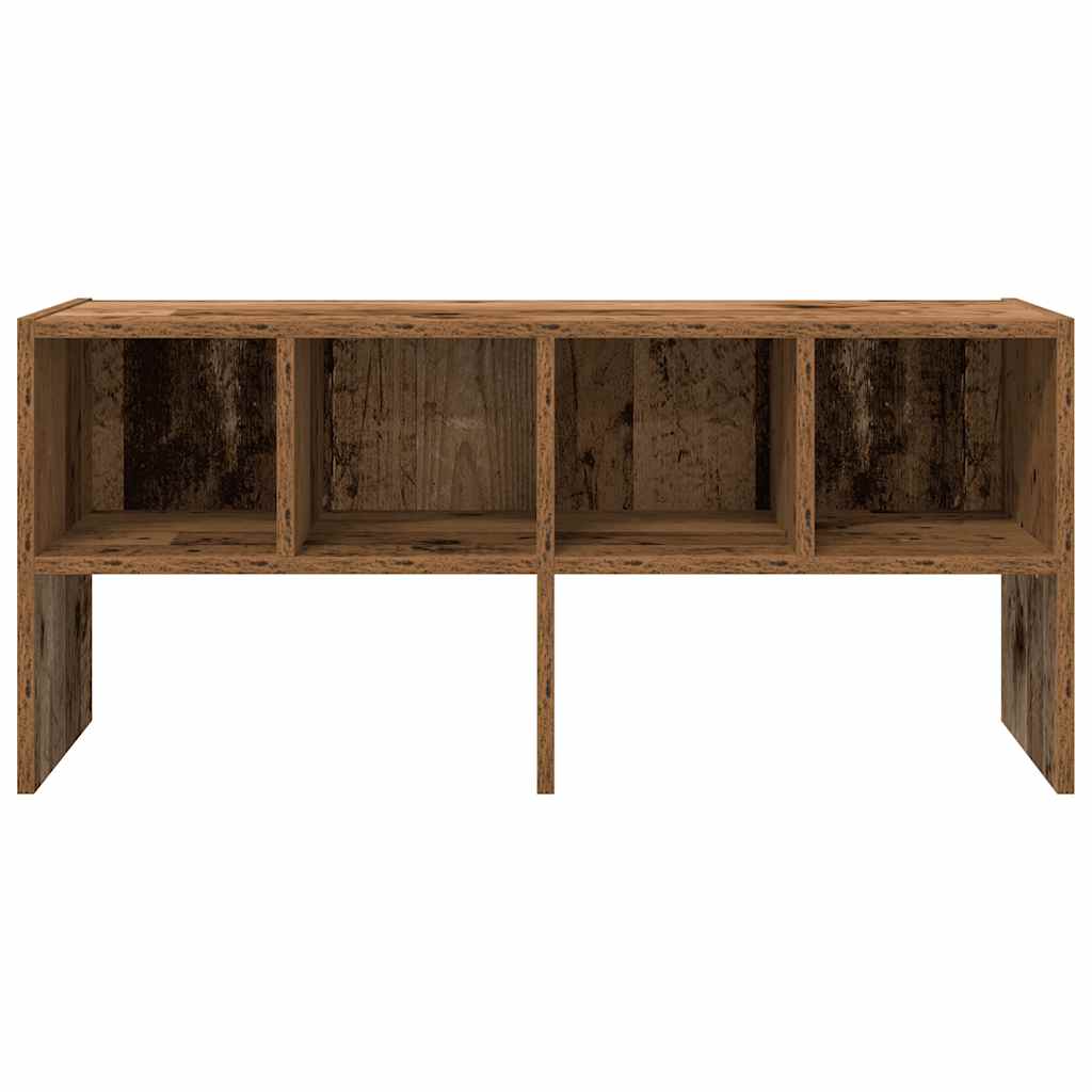 Stackable Shoe Rack Vintage Wood Look 89.5 X 30 X 40 Cm