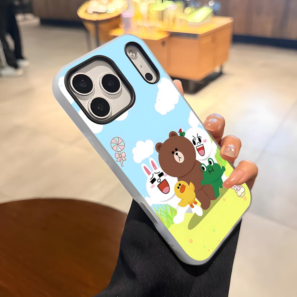 L-Line F-Friends Lovers Phone Case For IPhone 17 Air 16 E 15 14 Plus 13 12 11 Pro Max Jelly 2 In 1 Protective Case