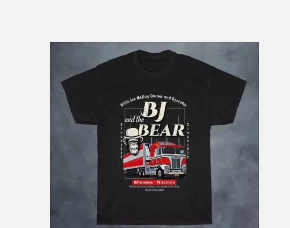 

Мужская черная футболка с сериалом «Би Джей и Медведь» размеры S-4XL 2XL