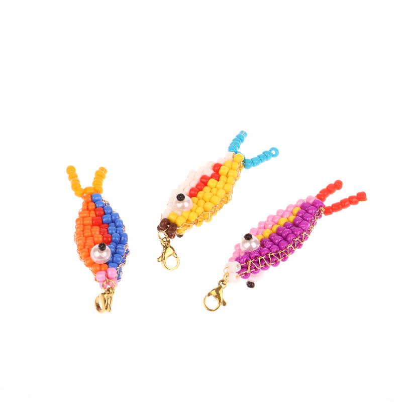 1 Stück Bunte Perlen Kleiner Fisch Anhänger Schlüsselanhänger Handyhülle Taschenanhänger Rucksackzubehör Taschenanhänger