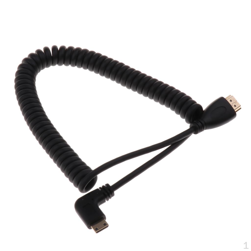 

/Lot A Male to Spiral Cable Cord 1080p for SLR Camera