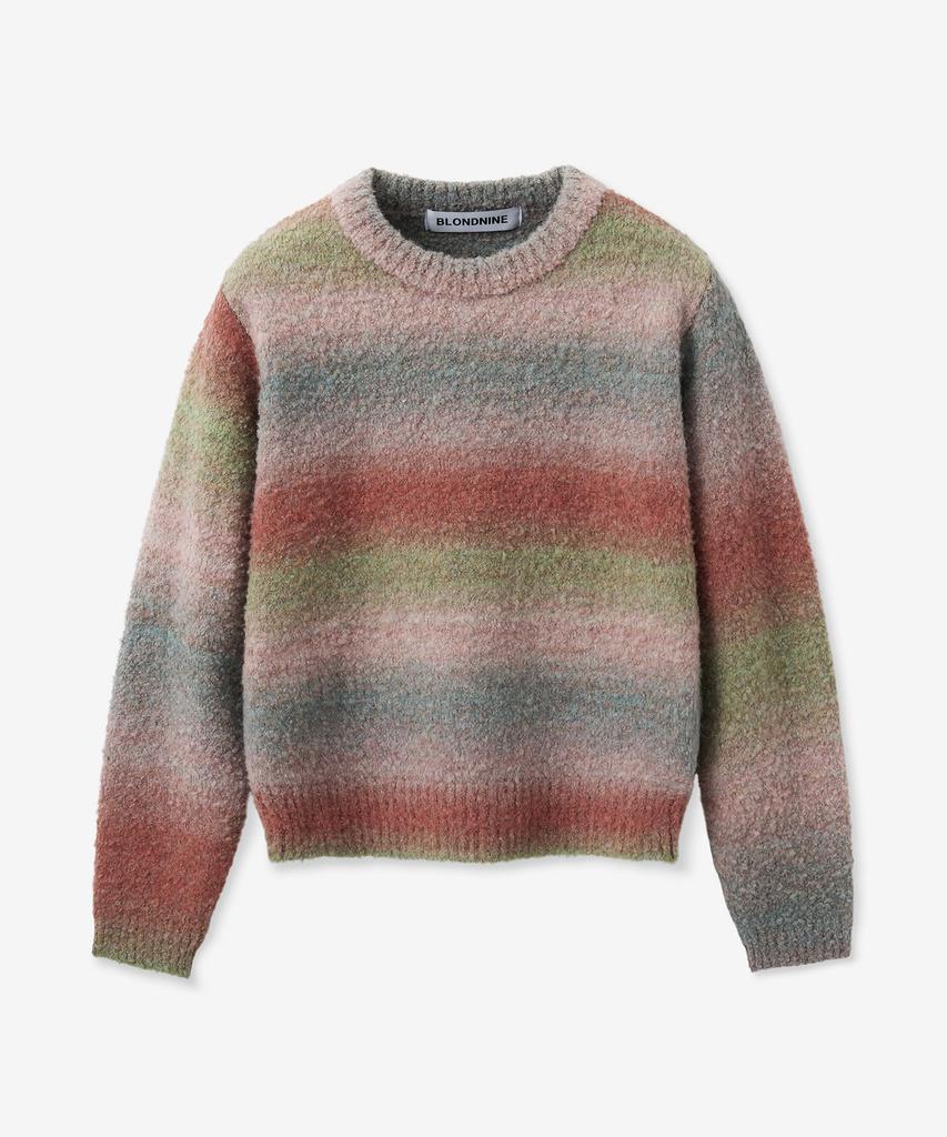 BLOND9 Wool Gradient Mix Knit_Brown