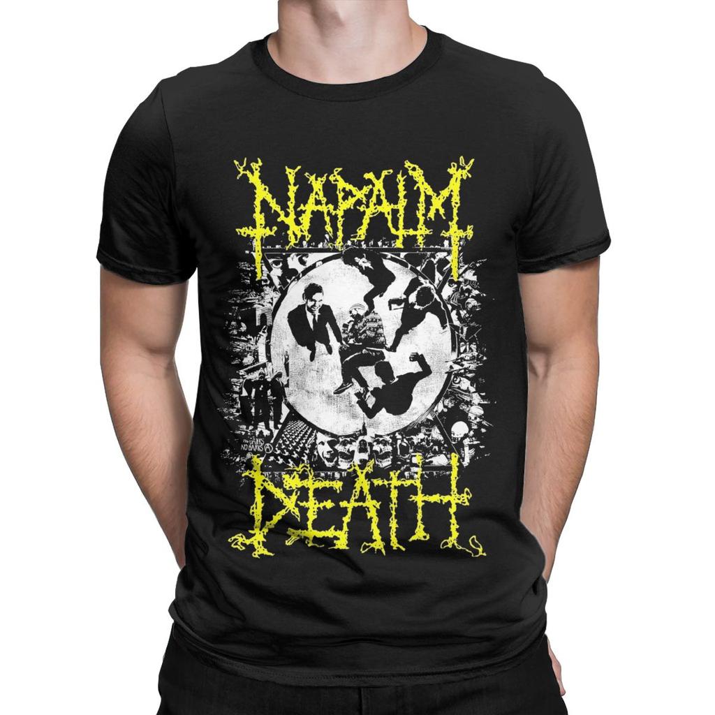Herren T-Shirts Napalm Death Neuheit 100% Baumwolle T-Shirt Kurzarm Band T-Shirts Rundhals Kleidung Klassisch