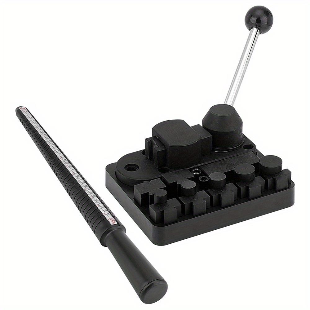 

1 Набор нейлоновый гибочный станок для ювелирных колец с черными измерительными стержнями для различных материалов колец, инструмент для гибки колец и серег