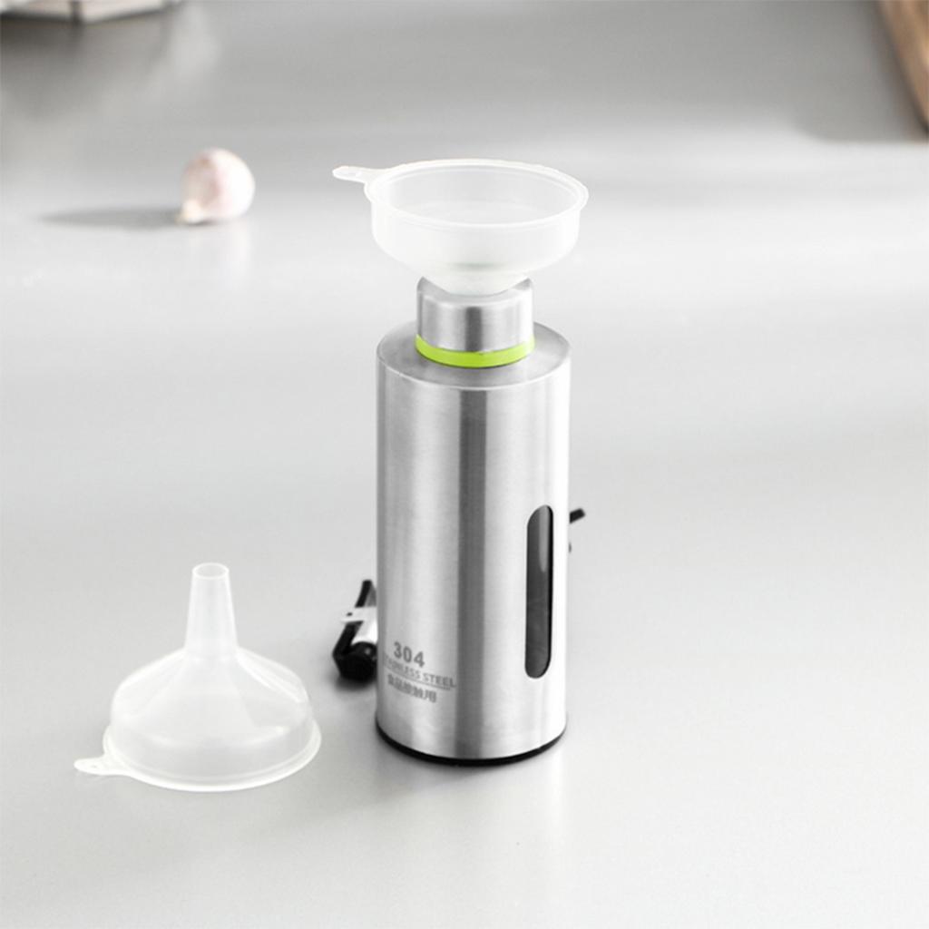 150ml Stainless Steel Oil Bottle Leak Proof Soy Sauce Vinegar Dispenser