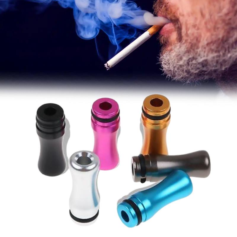 Color Drip 6 Tip Connector Mouthpiece Aluminum Cigarette Butt Filtering Tool