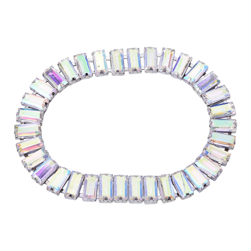 

1 Двор (90см) Стразовая цепочка Хрустальная стеклянная отделка Сделай сам Аксессуары для одежды УкрашениеБелый