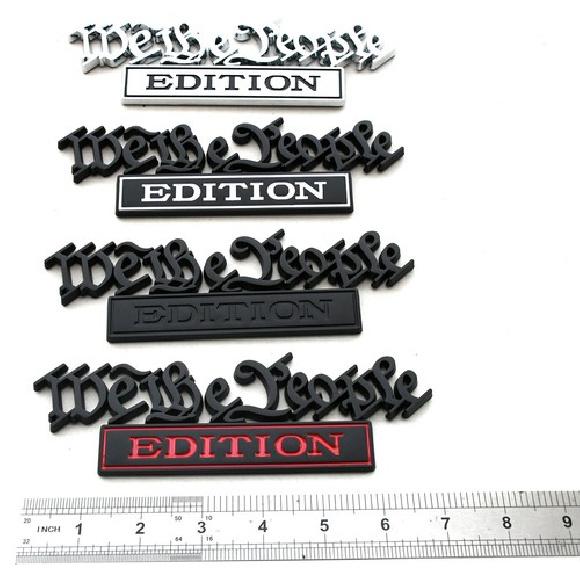 1x We the Prople Edition Decals Car Sticker 3D Raised Letters Emblem Chrome