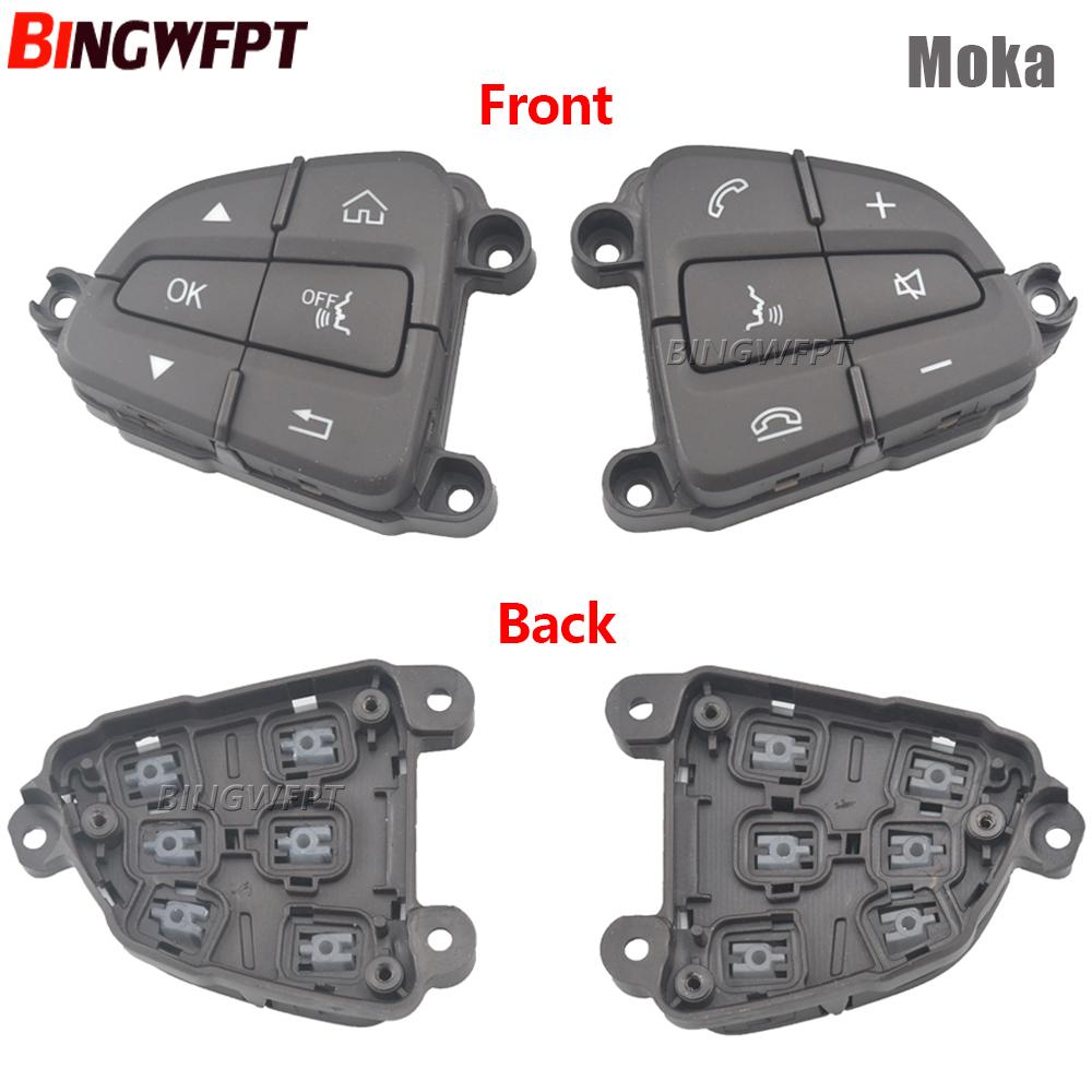 1pair Black/Moka Color Steering Wheel Control Switch Buttons For BENZ C GLC Class W205 W253 A0999050200 A0999050300