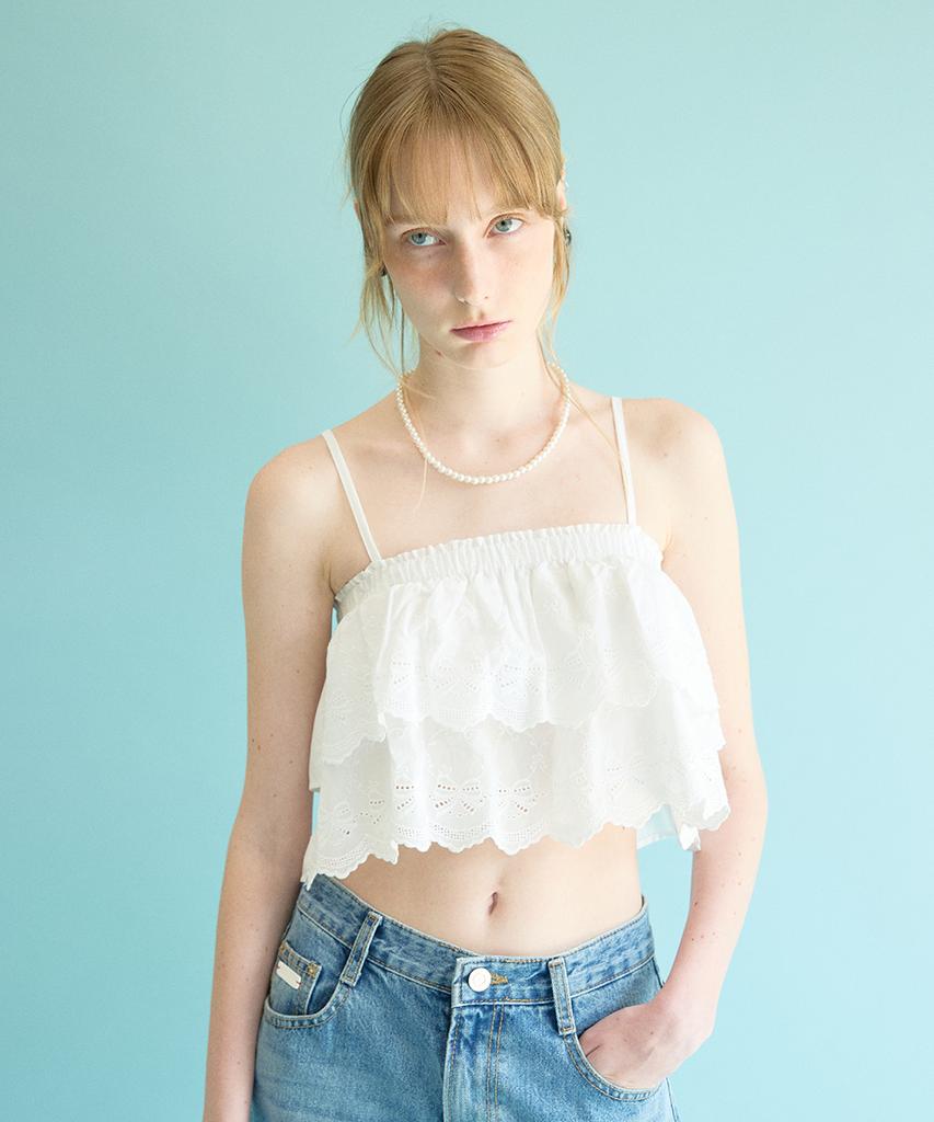 COQUET [2Way] Lace Tube Top Ivory