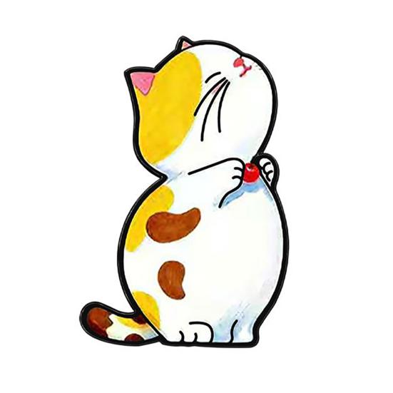 

Brooch Pin Cartoon Cat Design Zinc Alloy Pin with Rhinestone Inlay Hand-Painted Enamel Suits D