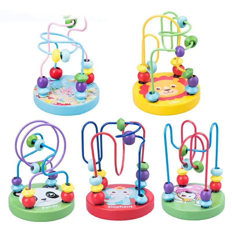 Early Childhood Development Toy Set: Beaded Blocks, Knock Piano, Twist Worm - Ideal Gift for Babies and Toddlers