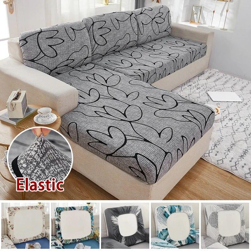 

Еластичний чохол на сидіння дивана Four Seasons Чохол на диван проти подряпин товстий квітковий принт Подушка сидіння гнучка з еластичним дном 1pc normal size-1 білий