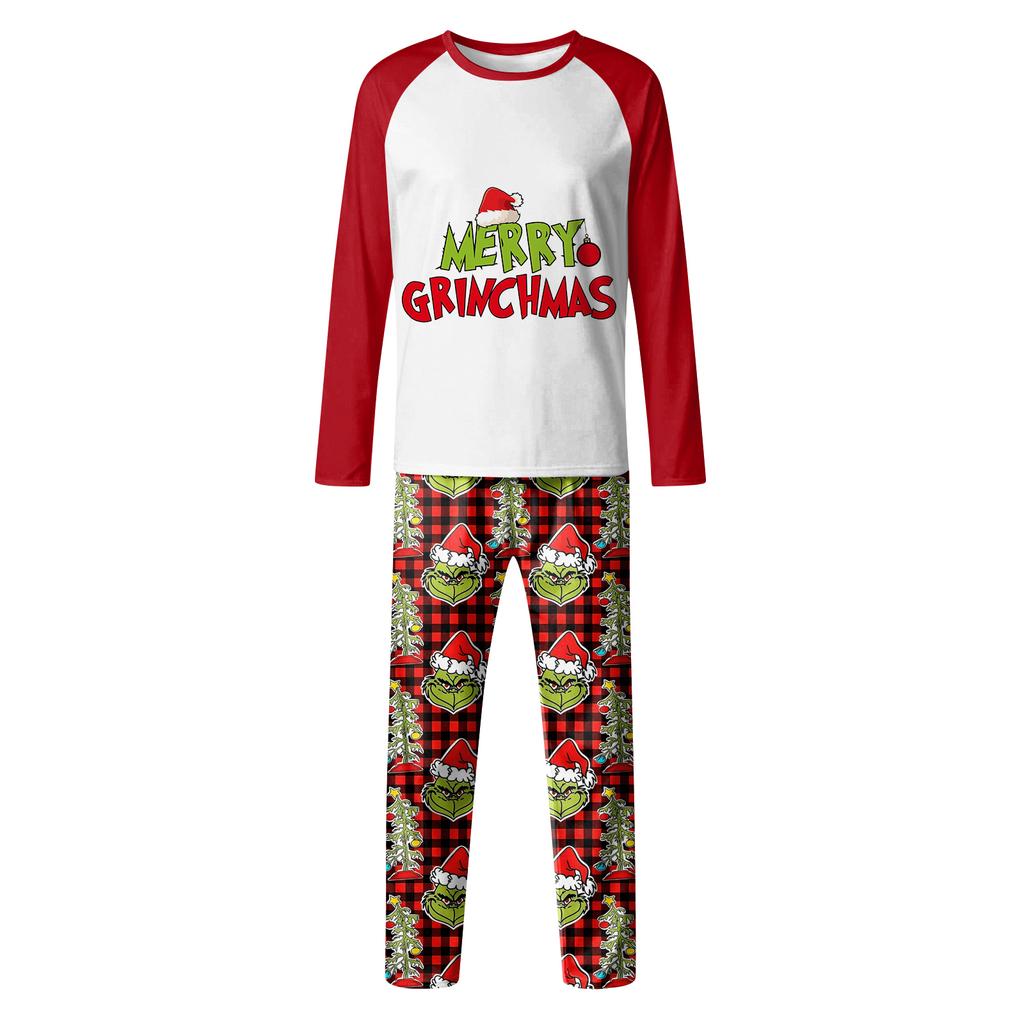 Familienpassende Drucksets Pyjamas Loungewear Outfits Familienpassendes Langarm-Oberteil+Hose Set