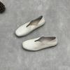 Johnature Handmade Genuine Leather Soft Soled Loafers Casual Soft Cowhide Flat Women's Slip-on Shoes