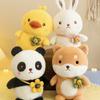 Plush Toys 1pc 25CM China Plush Toys Stuffed Animal Panda Rabbit Duck Corgi Dolls Soft Toys for Kids Christmas Gift for Child and Aldult