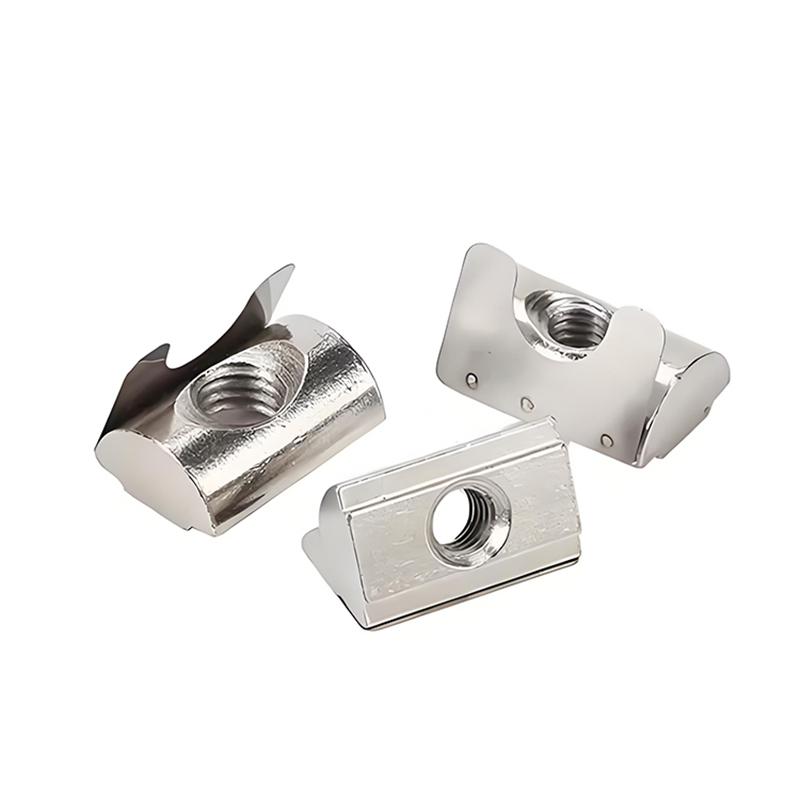 2pcs Shrapnel Nut Block Drop in Sheet Spring Nuts M4 M5 M6 M8 For European Standard 3030 4040 4545 Series Aluminum Profile
