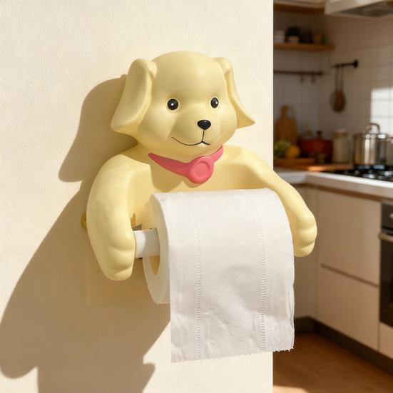 Cartoon Puppy Design Napkin Rack with Non-Slip Surface Easy Installation Tissue Storage Rack Decorative