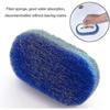 4-piece Cleaning Brush Set with Handles, Including a Scrubbing Pad, Brush, and Bathtub Tile Cleaning Sponge Brush.