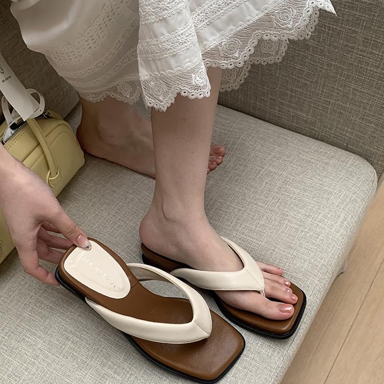 Papuci de plajă femei vară celebrități de internet 2025 modă casual antiderapanți de exterior versiune coreeană ciupesc picior vacanță papuci cool maree