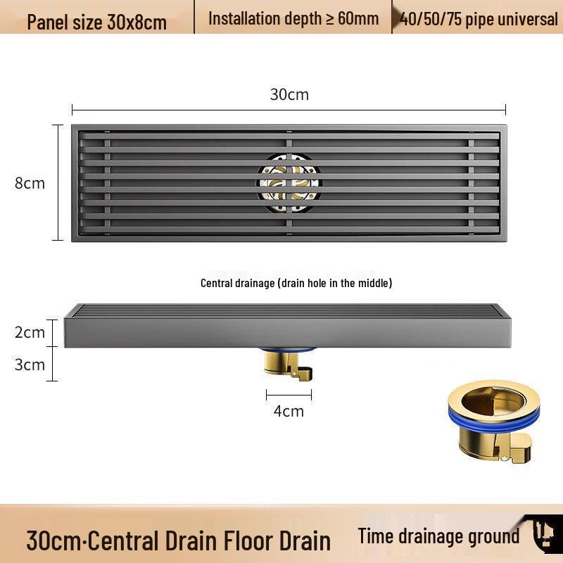 MDNG Gunmetal Grey Strip Floor Drain