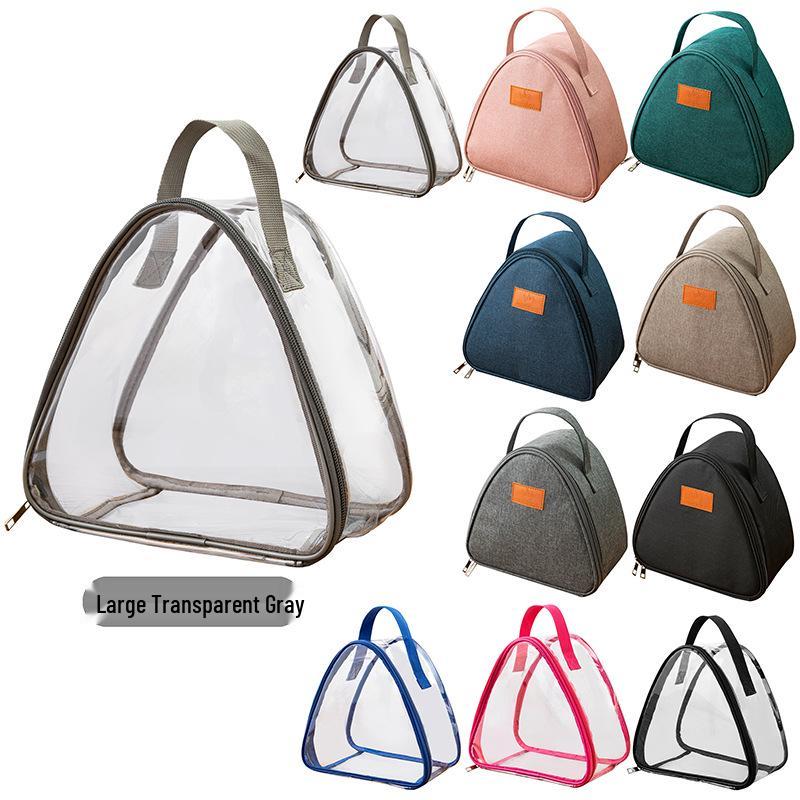 Insulated Japanese-Style Bento Tote Bag with Onigiri Design - Thick Aluminum Foil Layer for Office or Student Lunches