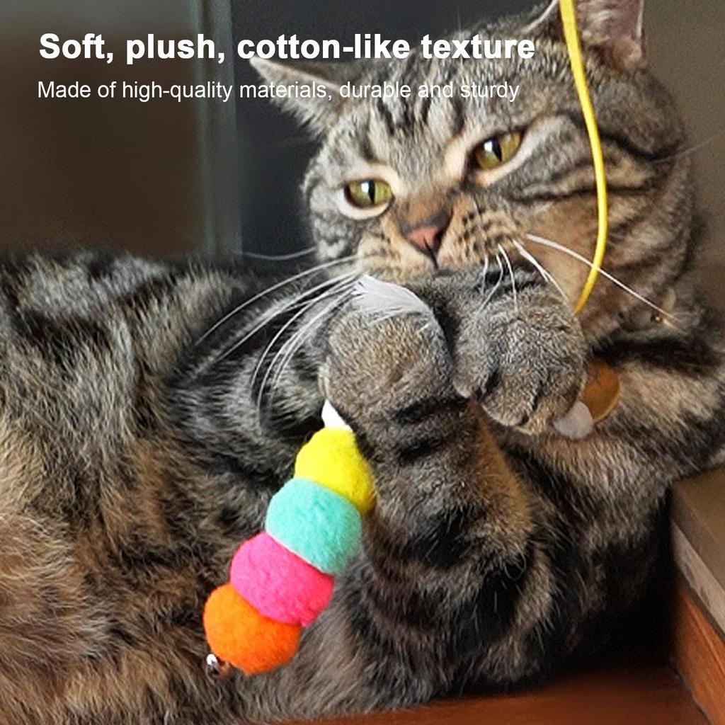 Interactive Cat Toy Bite-Resistant Animals Companion Indoor Kitten Interactive Toy Retractable For Bedroom Study Room Cabinet