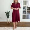 Church Dress for Women Short Sleeve A Line Teacher Work Dress Casual Knee Length