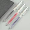 Penna a scatto 0,5 mm Bianco Opaco: Penna a sfera trasparente ed elegante per studenti