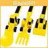 Set Ustensile cu Tematică Construcții Dinneractive Pentru Copii Furculiță Tractor și Lingură Loader