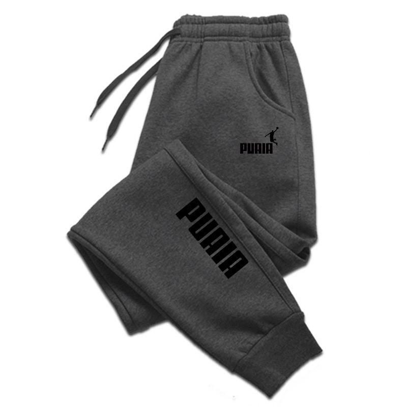 Mens Fleece Sweatpants Winter Casual Joggers Unisex Streetwear Loose Long Pants