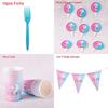 Charming Baby Gender Reveal Party Decoration Boy Or Girl Disposable Tableware Ensemble