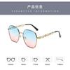 Xiaomi 2024 New Polygon Metal Large Frame Small Fragrant Wind Sunglasses Plain Thin Sunshade Sunglasses