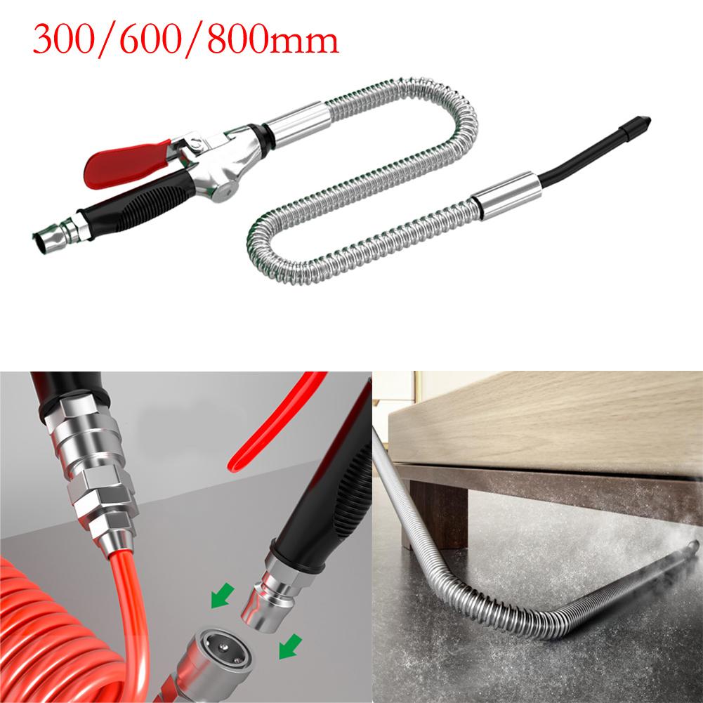 Alloy Air Blowgun Pneumatic Tool with 360 Degree Flexible Bend and Non Slip Handle for Car Cleaning 300 600 800mm
