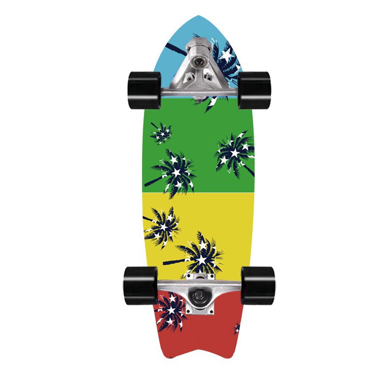 32 אינץ' סקייטבורד גלישה ללא דוושת זנב דוושת CX7 Bridge Brush Street למתחילים למתחילים לתרגול סקי גלישה