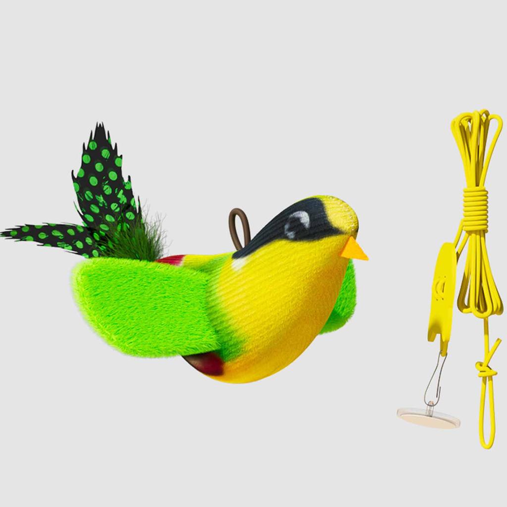 Interactive Bird Toy with Sound, Swinging Simulation Toy for Cats and Kittens, Self-Entertainment