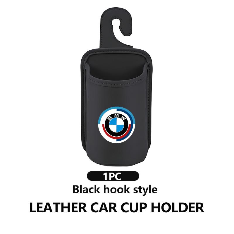 Leather Car Seat Cup Holder Hang Drink Storage Box Accessorie For BMW X1 X3 E39 E46 E30 E36 E87 E60 E90 F26 G02 E70 F15 E53 G05 wzdr27