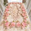 Rose Luxury Fluffy Carpets for Living Room Large Area Pink Decoration Home Bedroom Soft Rug Wedding Washable Anti Slip Floor Mat