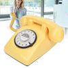 Retro Telefon Obrotowy Klasyczna Symulacja Vintage Mechaniczny Dzwonek Telefon dla Domu Biura Żółty