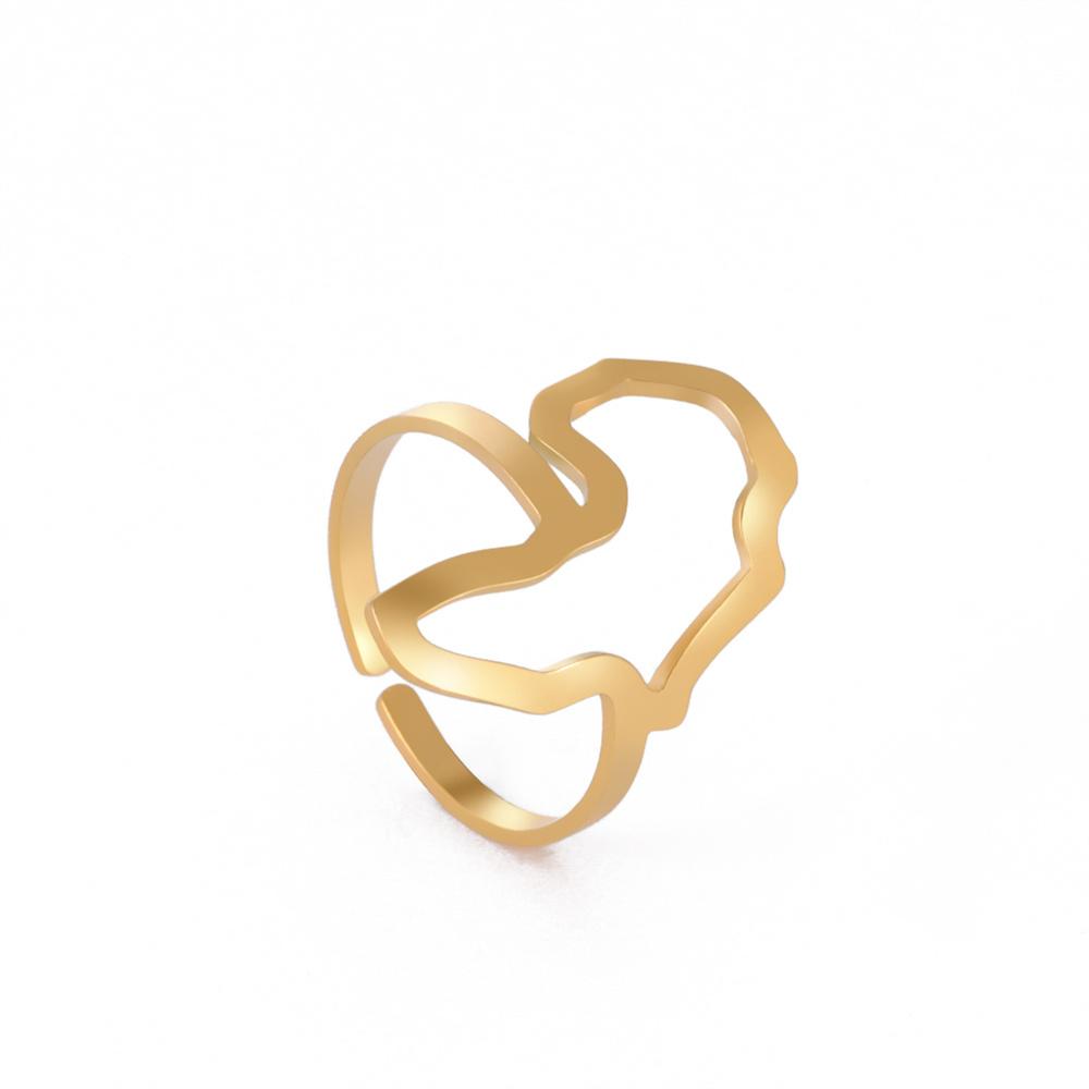 My Shape African Map Ring for Women Men Silver Gold Color Stainless Steel South Africa Adjustable Finger Rings Fashion Jewelry