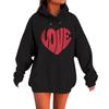 Women's Loose Comfortable Casual Fashionable Love Printed Long Sleeved Sweatshirt