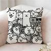 The B-Battle Cats Cute Pillow Case Pillowcase, Double-Sided Printed, Sofa Cushion, Bedroom Headboard Pillow