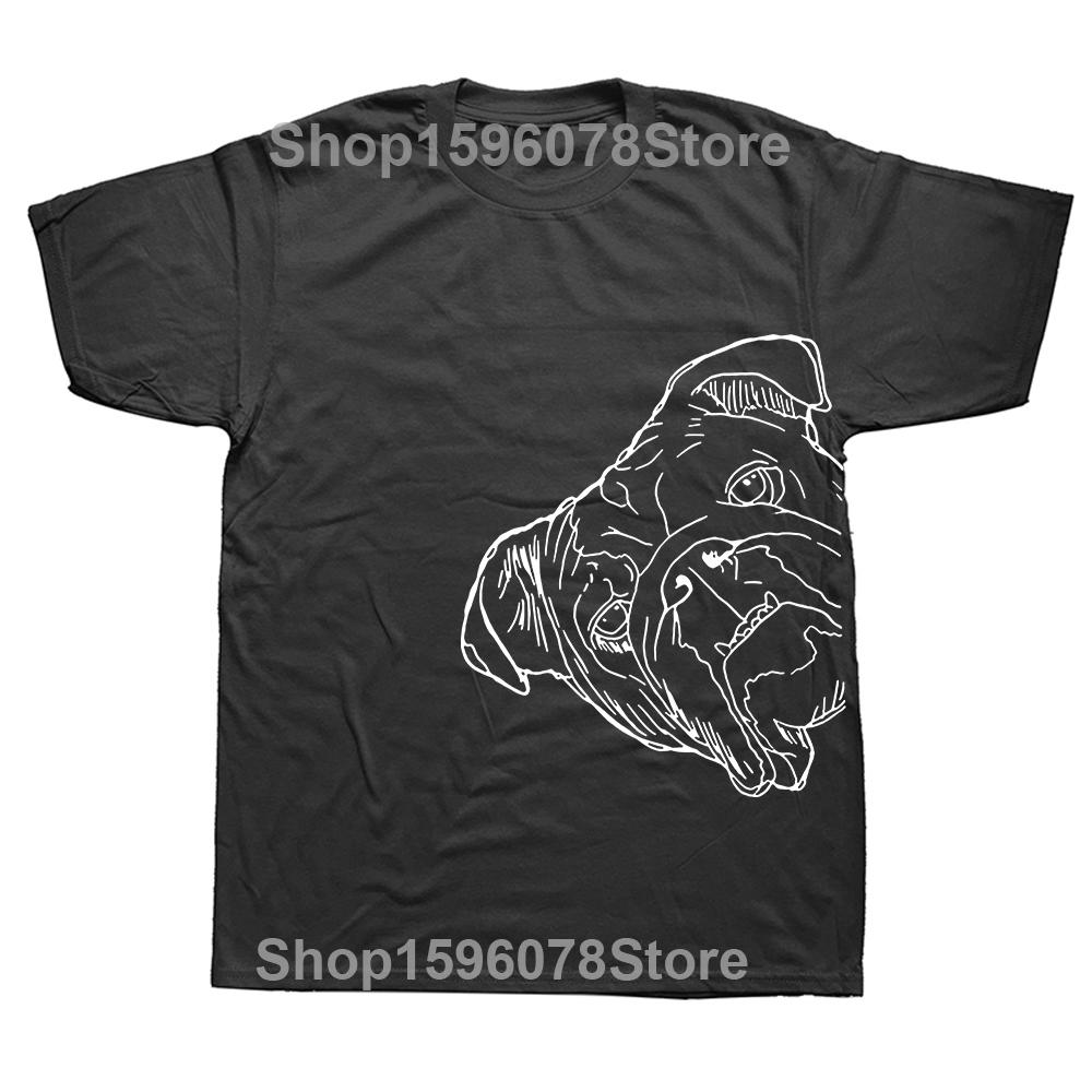 Anglický buldok Bezpečnost Vtipný dárek pro psa Trička Grafické Bavlněné Streetwear Krátký rukáv Narozeniny Letní tričko Pánské oblečení