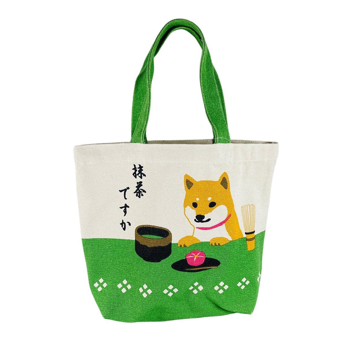 

Friends Hill Matchadesuka Tote Bag, Medium, Green, US-233-137
